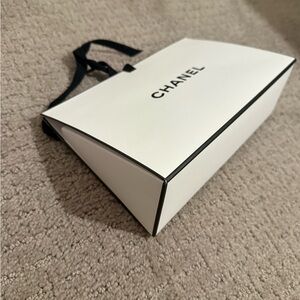 Chanel White Shopping Bag